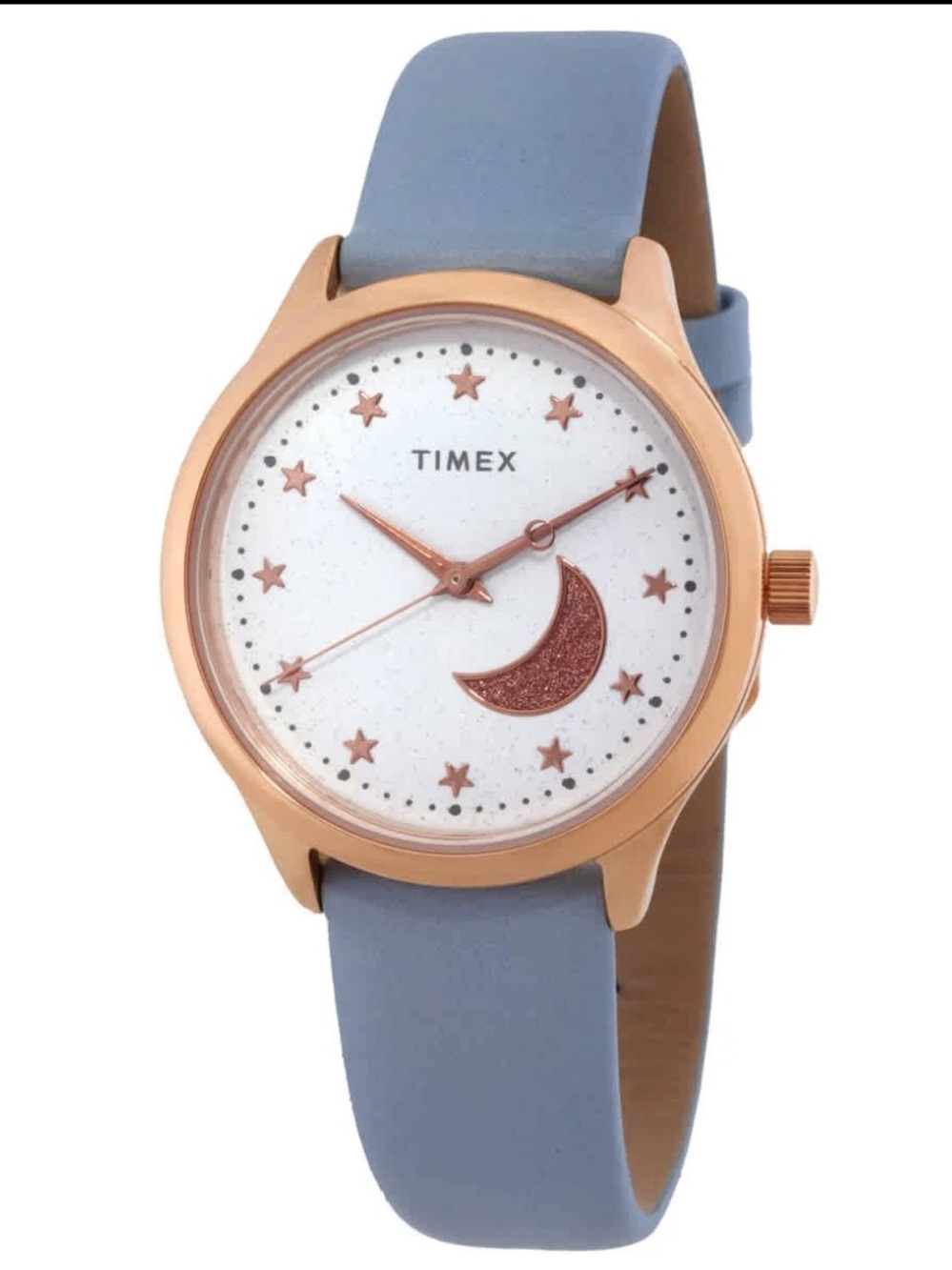 Timex Moon & Stars - Rose Gold and Blue Women’s Dress Watch